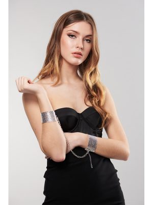 Браслети-наручники  DESIR METALLIQUE  колір: сріблястий  Bijoux Indiscrets (Іспанія)