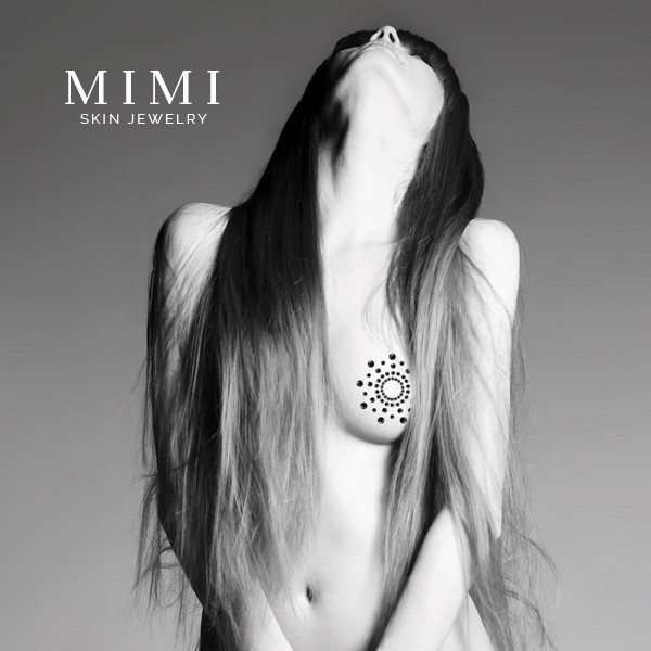 Прикраси для грудей зі стразами MIMI Classic колір: білі перли Bijoux Indiscrets (Іспанія)