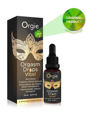 Кліторальні краплі з вібрацією   ORGASM DROPS VIBE!,15 мл  ORGIE (Бразилія-Португалія)