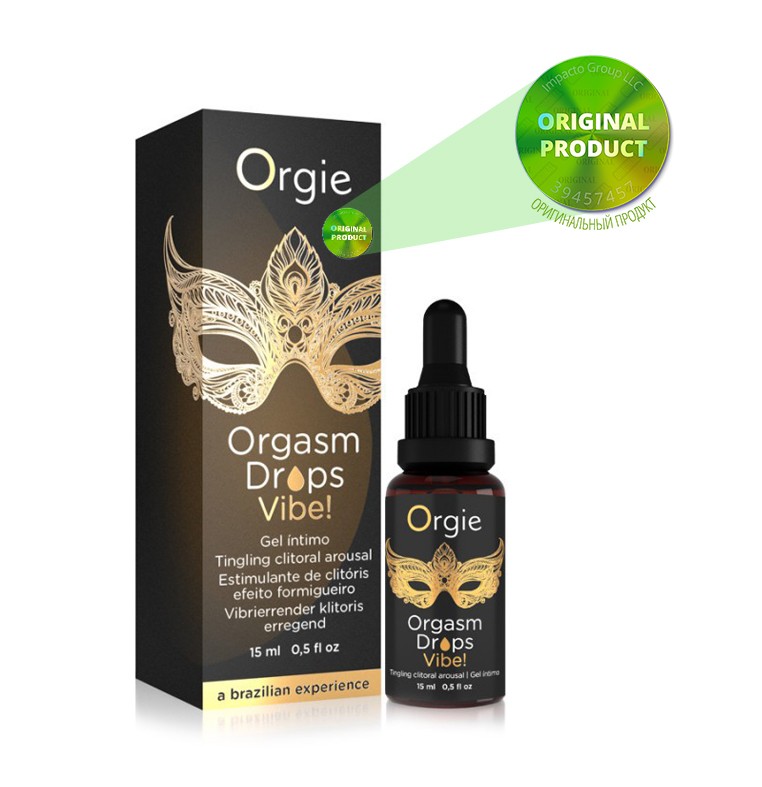 Кліторальні краплі з вібрацією ORGASM DROPS VIBE!,15 мл ORGIE (Бразилія-Португалія)