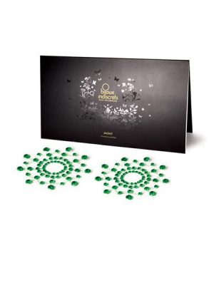 Прикраси для грудей зі стразами   MIMI Classic  колір: смарагдовий  Bijoux Indiscrets (Іспанія)