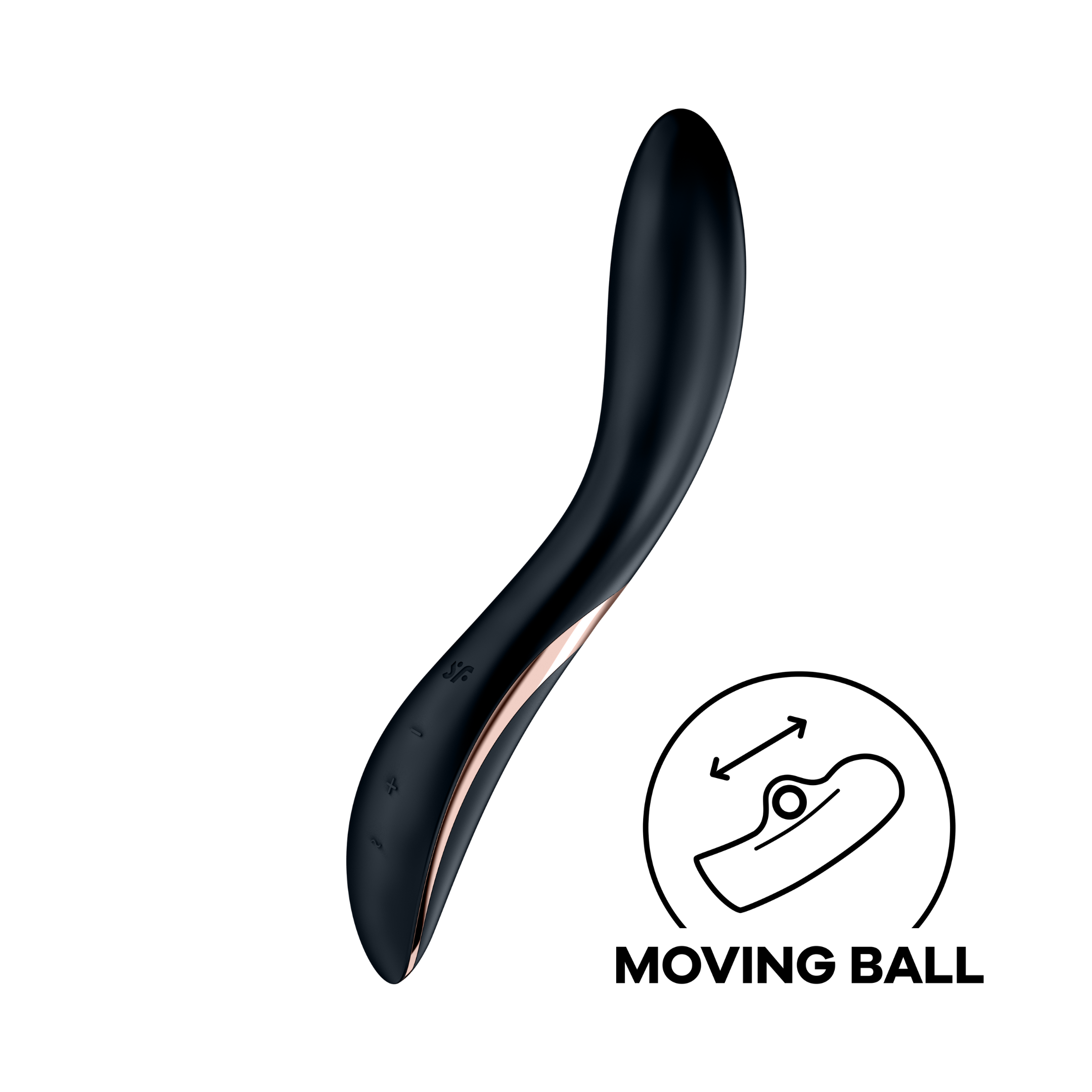 Вібратор для точки G з рухливою кулькоюRrrolling Explosionколір: чорнийSatisfyer (Німеччина)