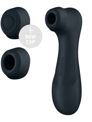 Вакуумний смарт стимулятор для клітора з вібрацією та Liquid Air Pro 2 Generation 3 Connect App колір: темно-сірий  Satisfyer (Німеччина)