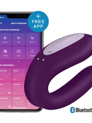 Смарт-вібратор для пар Double Joy колір: фіолетовий  Satisfyer (Німеччина)