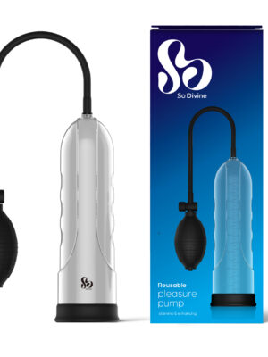 Вакуумна помпа для пеніса Pleasure Penis Pump, колір: чорний So Divine (Велика Британія)